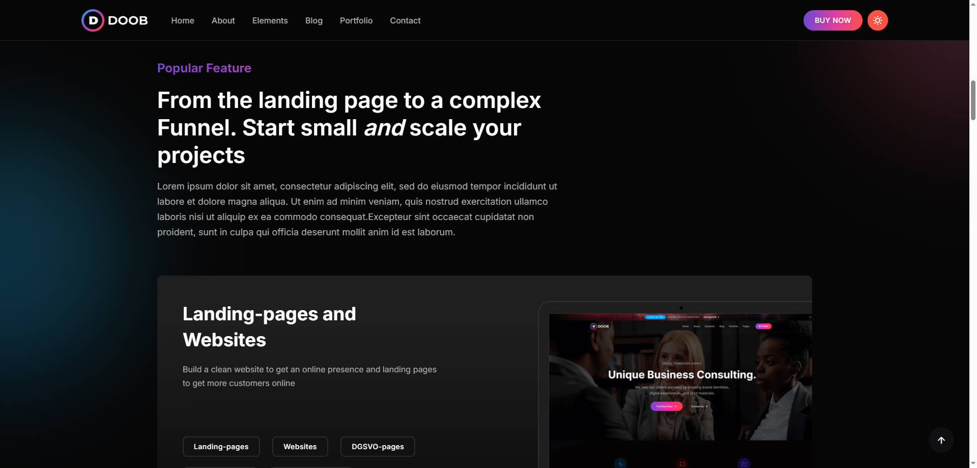 doob(最新版)-langding page宣传页解决方案