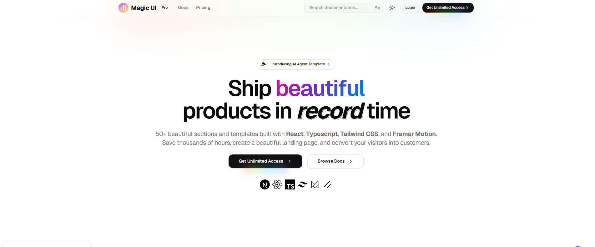 Magic UI Pro - Magic UI组件库的专业版本