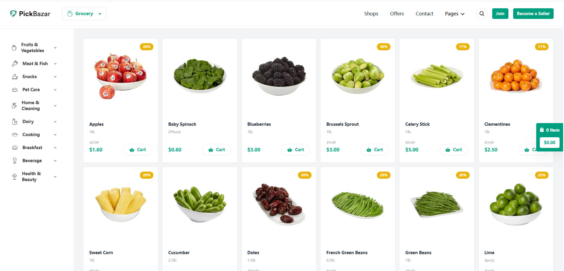 Pickbazer  Ecommerce  Template - 电商模版解决方案